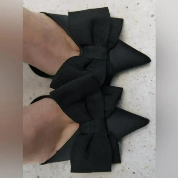 ZARA BOW TRIM HEELED SHOES - Picture 10 of 10